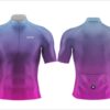 JERSEY PARA CICLISMO M CORTA PROF DEGRADE DE LILA A MAGENTA