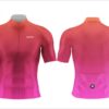 JERSEY PARA CICLISMO M CORTA PROF DEGRADE DE ROJO AMARANTO A MAGENTA