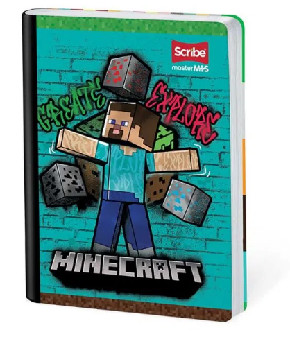 Cuaderno Cosido 100h Cuadros MINE CRAFT