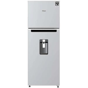 NEVERA WHIRLPOOL NO FROST CONGELADOR SUPERIOR 393 LITROS LWT1433K GRIS