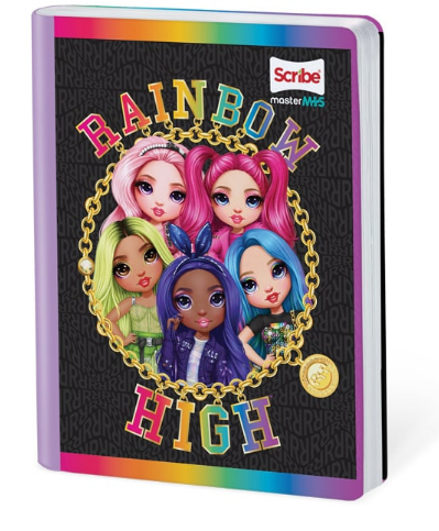 Cuaderno Cosido 100h Cuadros RAINBOW