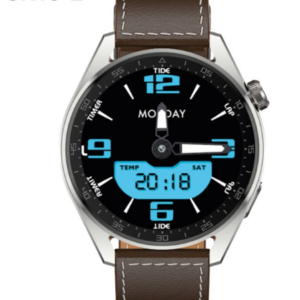 RELOJ SMART WATCHSK13 -2  PLUS PULSO CUERO MARRON CARGA INALAMBIRCA