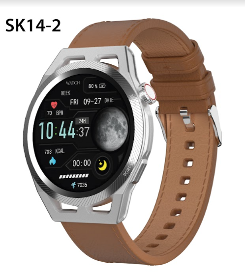 RELOJ SMART WATCH SK14-2 PLUS PULSO CUERO CARGA MAGNETICA