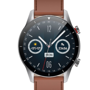 RELOJ SMART  WATCH SK8-2  PLUS  PULSO CUERO MARRON CARGA INALAMBIRCA