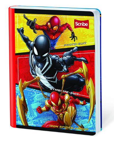 Cuaderno Cosido 100h Cuadros Spiderman
