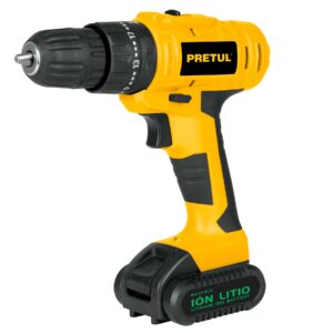 TALADRO INALÁMBRICO, BATERÍA ION LITIO 12 V PRETUL     PRETUL