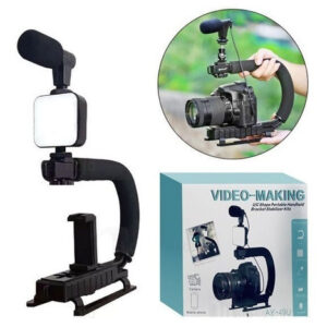 Estabilizador soporte celular y camara con luz y micrófono ay49u