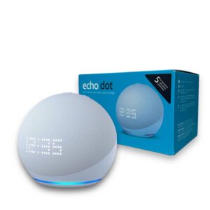 Amazon Echo Dot 5th Gen Alexa Pantalla Integrada Reloj Blanco