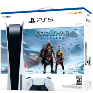 CONSOLA PS5 ESTÁNDAR + JUEGO GOD OF WAR (VÁUCHER) + CONTROL