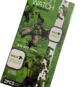 Reloj Smartwatch Doble Manilla Kr-999 Ultra Para Niños Hulk